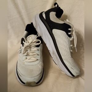 Sketchers Relaxed Fit D-Lux Walker Mens 10 - White Black Walking Shoes 232044